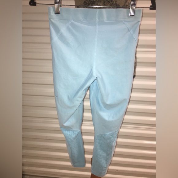 Nike PRO HyperCool Mesh Tiffany Blue Tights Crop Leggings. 26” waist (Small). - Picture 7 of 17